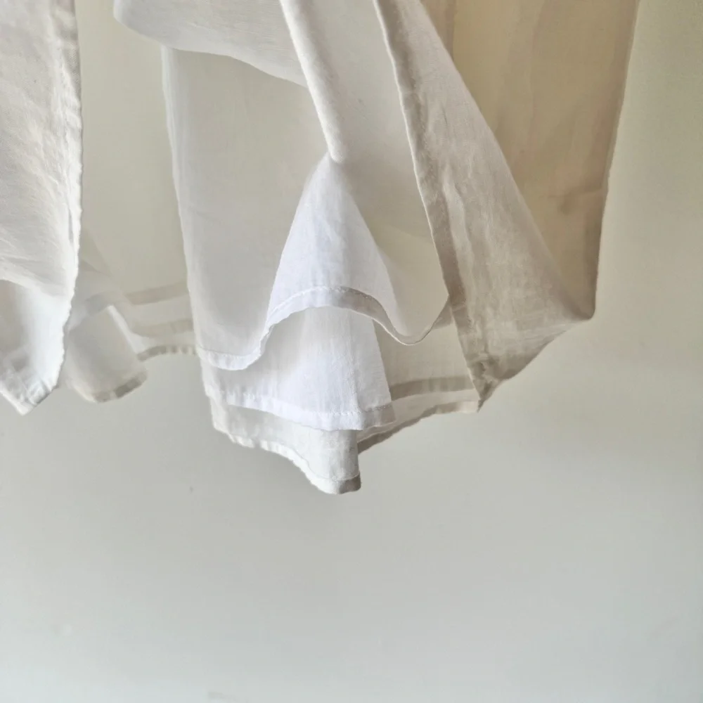 Loft - Linen Blend Embroidered Summer Dress in White & Blue - Picture 9 of 9